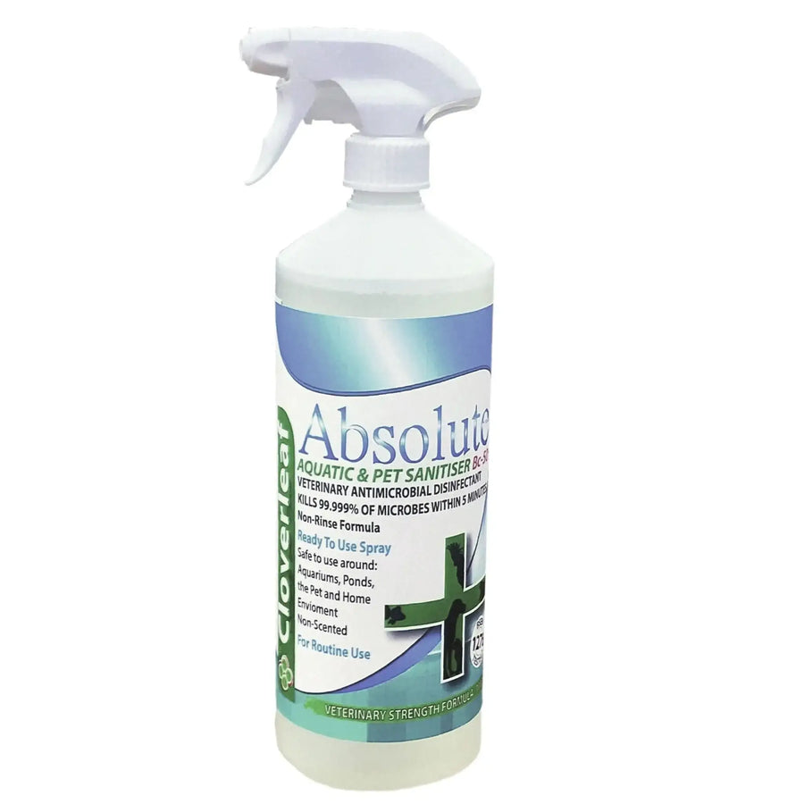 Cloverleaf Absolute Repti - Vet Aquatic & Pet Sanitiser 1000Ml Spray Hygiene Products