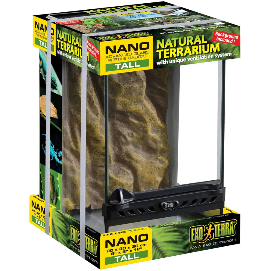 Buy Exo Terra Glass Terrarium Nano Tall - 20x20x30cm (THT003) Online at £68.39 from Reptile Centre