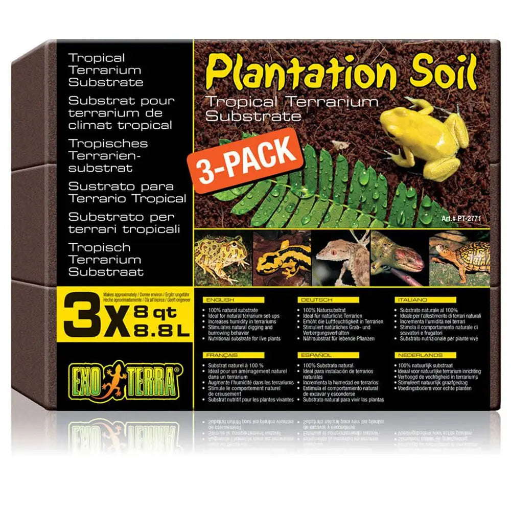 Exo Terra Plantation Soil Block 8.8L 3-pack