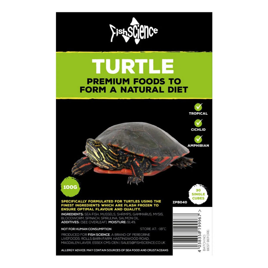 FishScience Frozen Blister Pack Turtle Food 100g