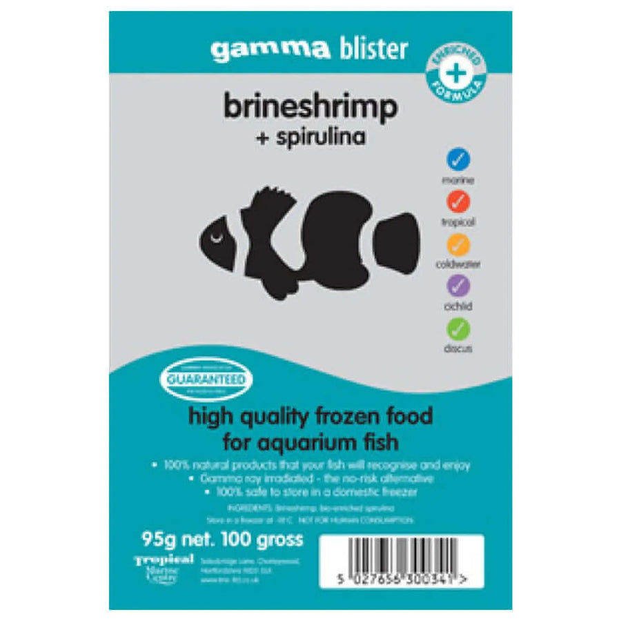 Buy Gamma Blister Brineshrimp & Spirulina 95g (ZGF116) Online at £3.39 from Reptile Centre