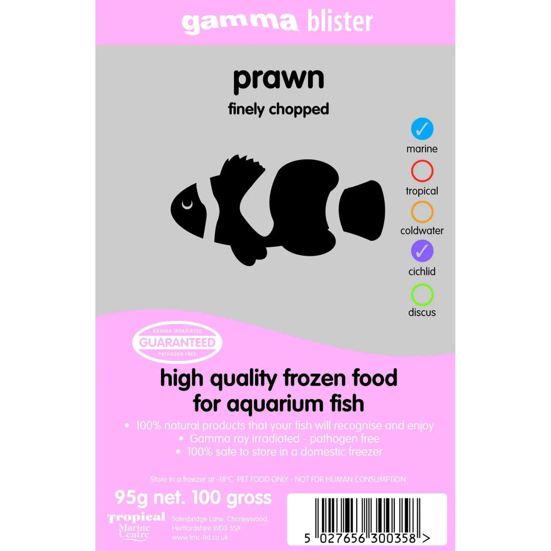 Buy Gamma Blister Chopped Prawn 95g (ZGF171) Online at £3.89 from Reptile Centre