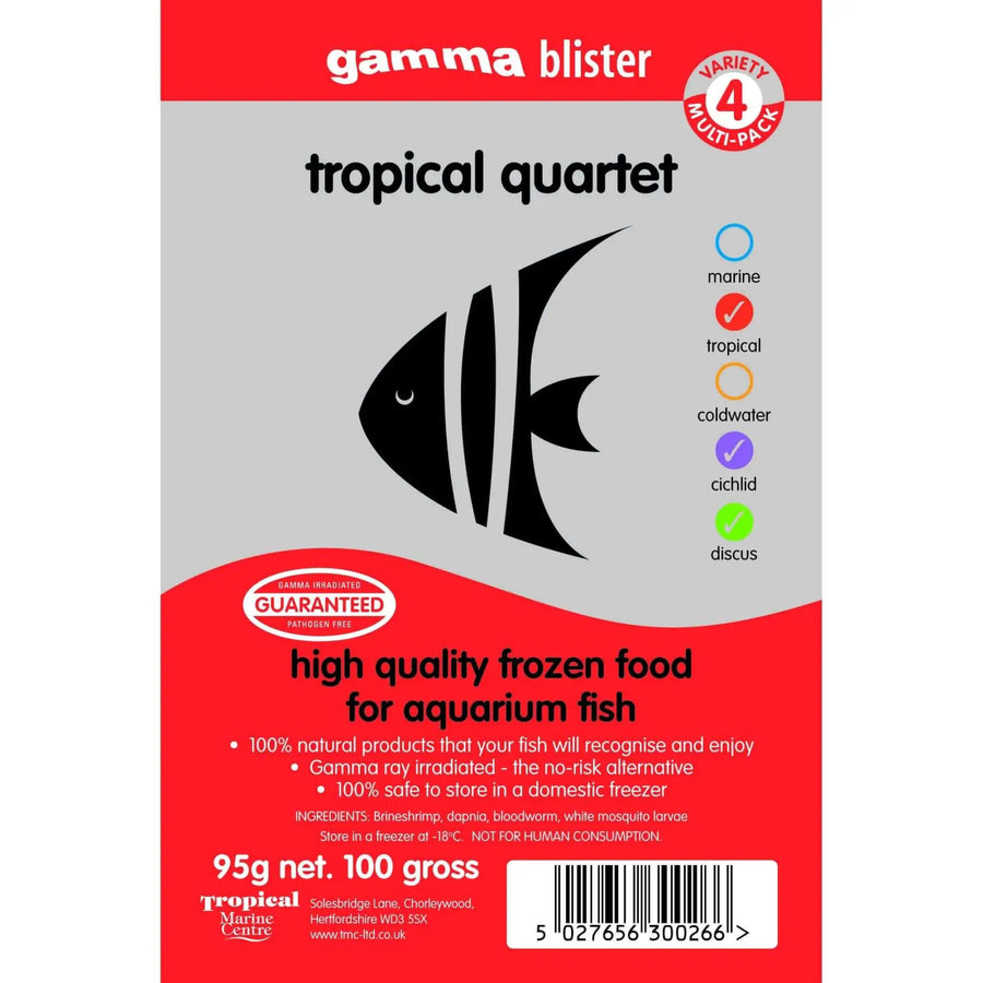 Buy Gamma Blister Tropical Quartet 95g (ZGF145) Online at £4.49 from Reptile Centre