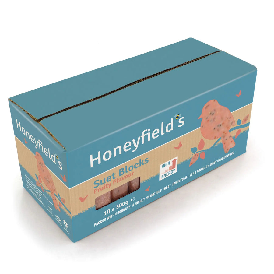 Honeyfield’s Suet Block Fruity Flavour Wild Bird Food 10 Packs Wildlife Supplies