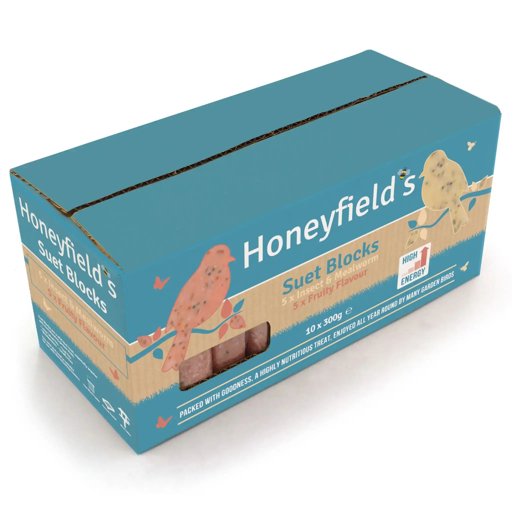 Buy Honeyfield's Suet Block Mixed Wild Bird Food 10 Packs Online at £5.79