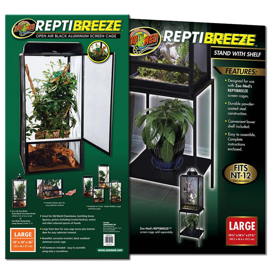 Buy Zoo Med ReptiBreeze Screen Cage Large & Stand (TZR012|TZR032) Online at £147.98 from Reptile Centre
