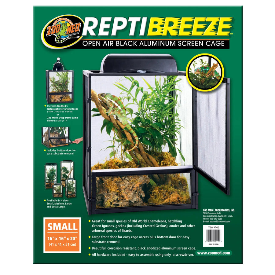 Buy Zoo Med ReptiBreeze Screen Cage Small 41x41x51cm (TZR010) Online at £60.09 from Reptile Centre