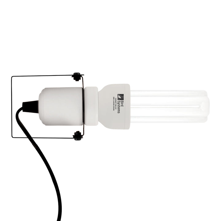 Bird Systems Ceramic Rotating Holder - side on view with a bulb attached