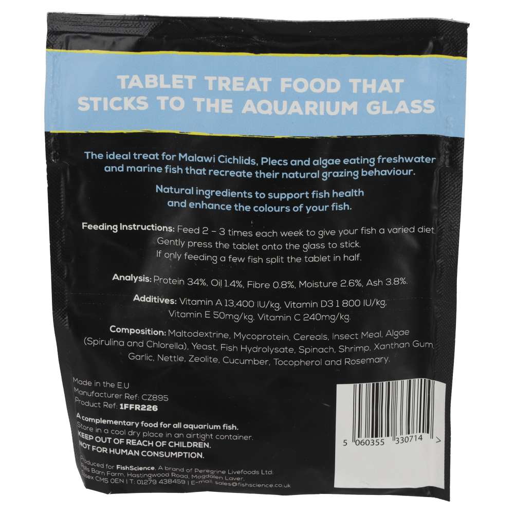 Fish Treats with Algae - back of sachet