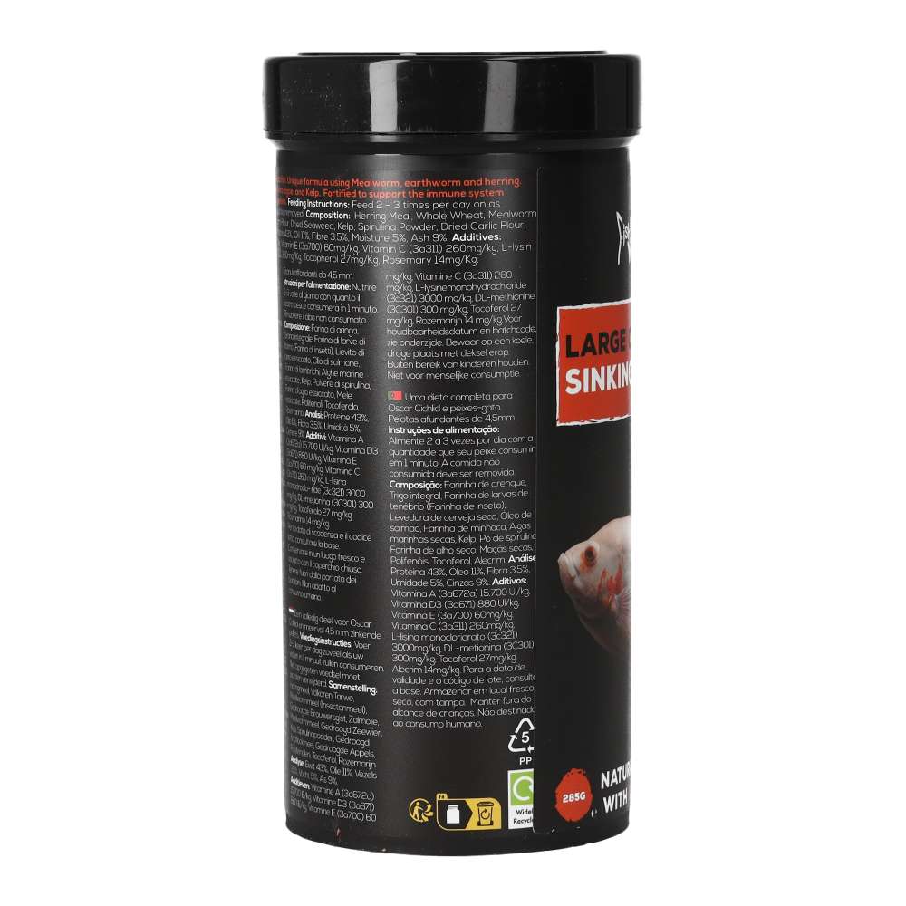 FishScience Large Carnivore Sinking Pellets left package