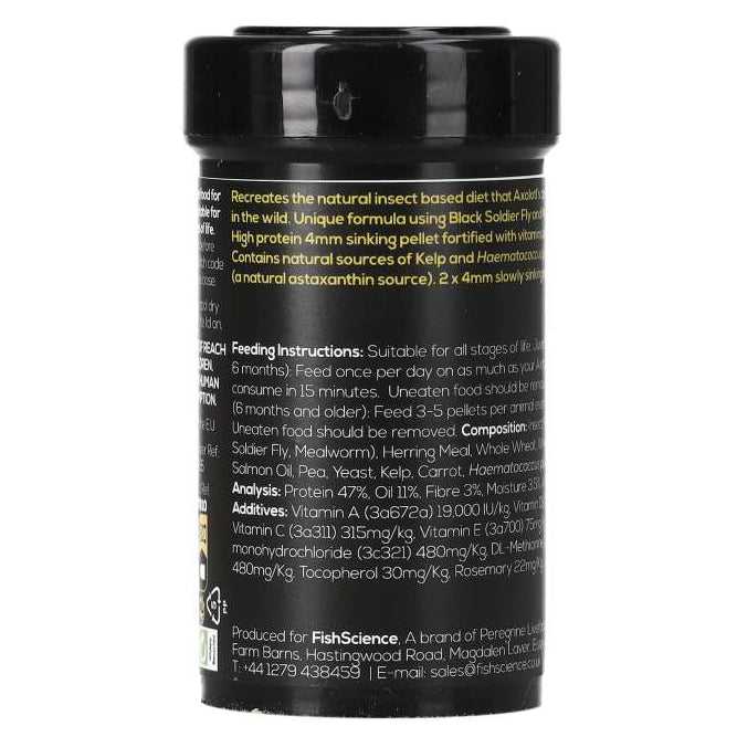 FishScience Axolotl Pellets rear