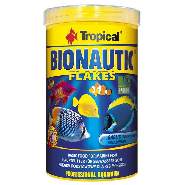 Tropical Bionautic Flakes 200g - Front of the tub. 
