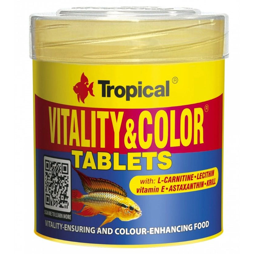 Tropical Vitality & Color Tablets packaging on a white background