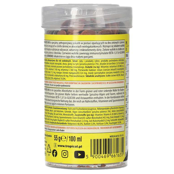 Tropical MiNi Wafers Mix rear packaging