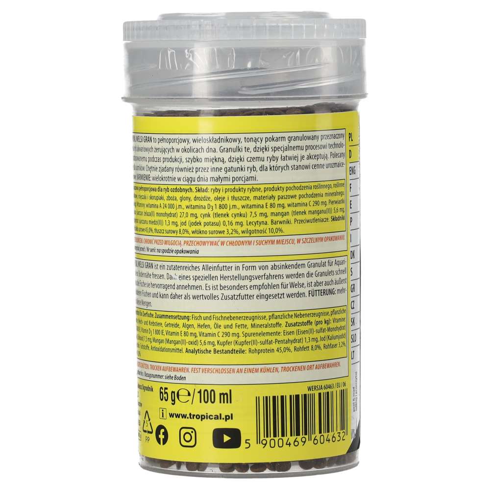 Tropical Welsi Gran Food rear packaging