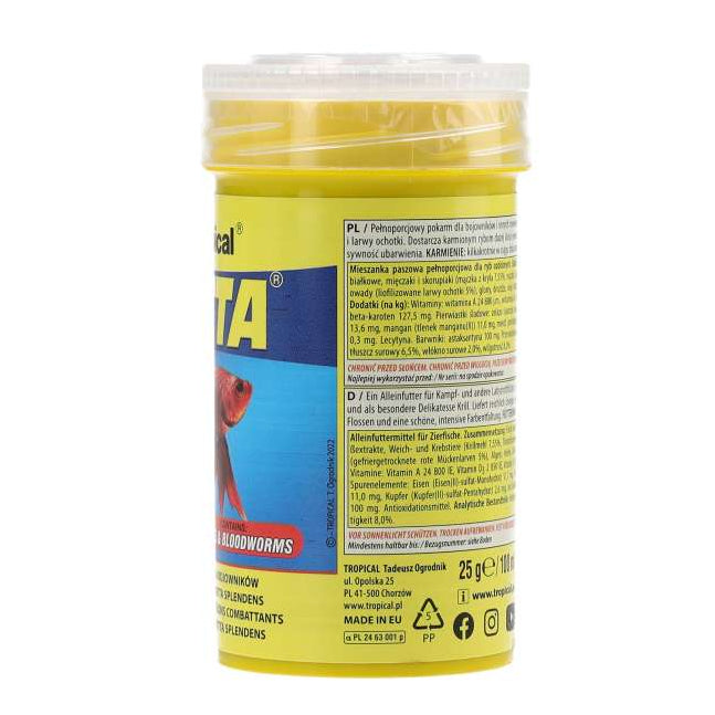 Tropical Betta fish flakes
