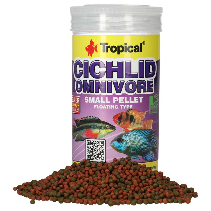 Tropical Cichlid Omnivore Small Pellet opened
