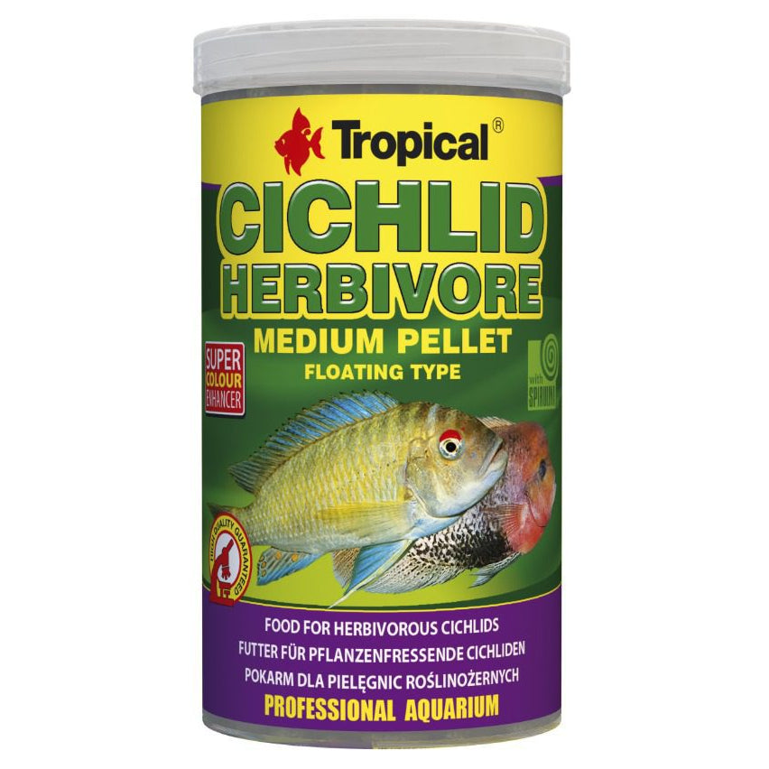 Tropical Cichlid Herbivore Medium Pellet 180g