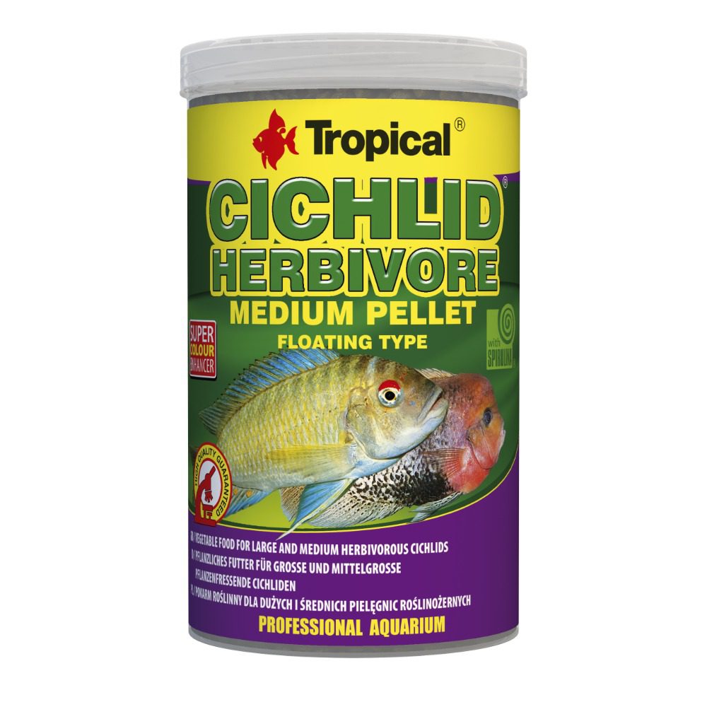 Tropical Cichlid Herbivore Medium Pellet 360g
