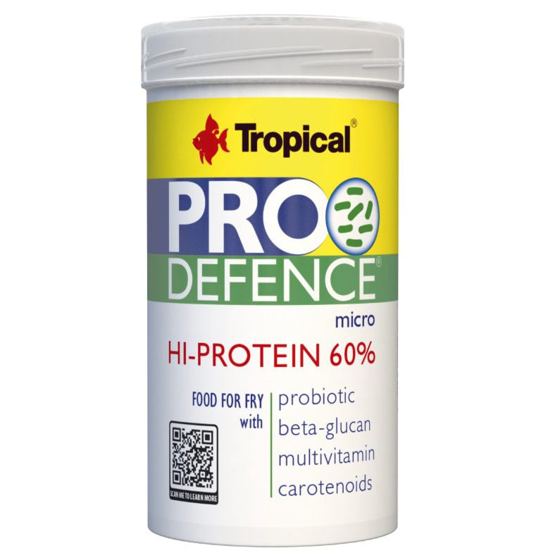 Tropical Pro Defence microHi-Protein 60% food container on a white background