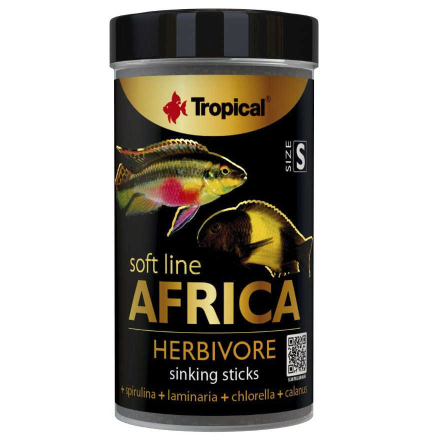 Tropical Soft Line Africa Herbivore sinking sticks packaging on a white background