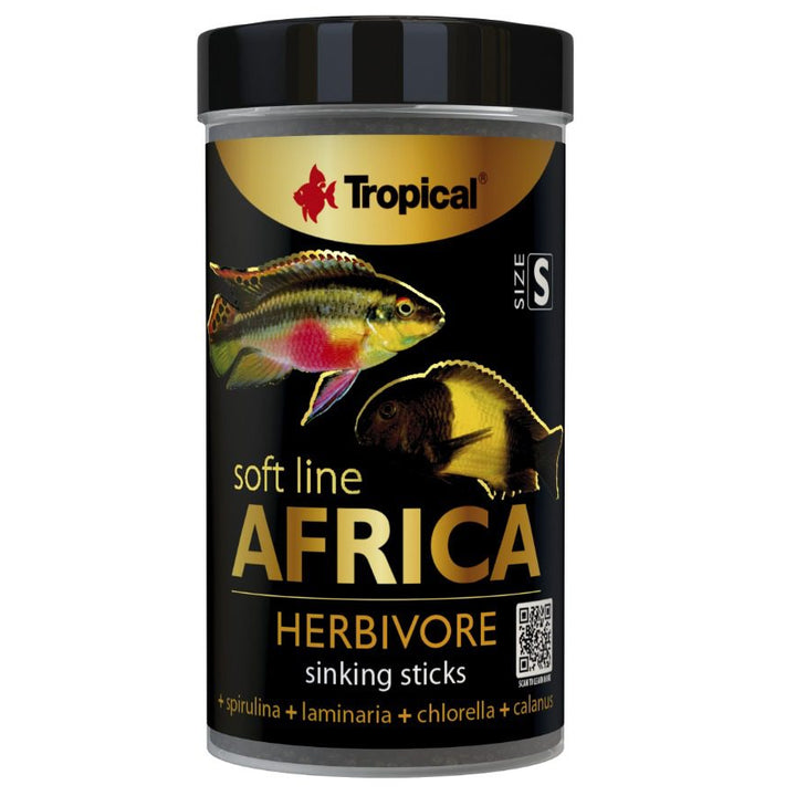 Tropical Soft Line Africa Herbivore sinking sticks packaging on a white background