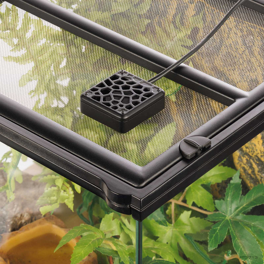 ET Terrarium Silent Mini Fan - on top of terrarium