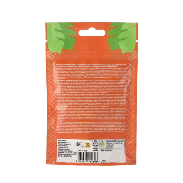 BR Melon Quest Gecko Diet 60g - back of pack