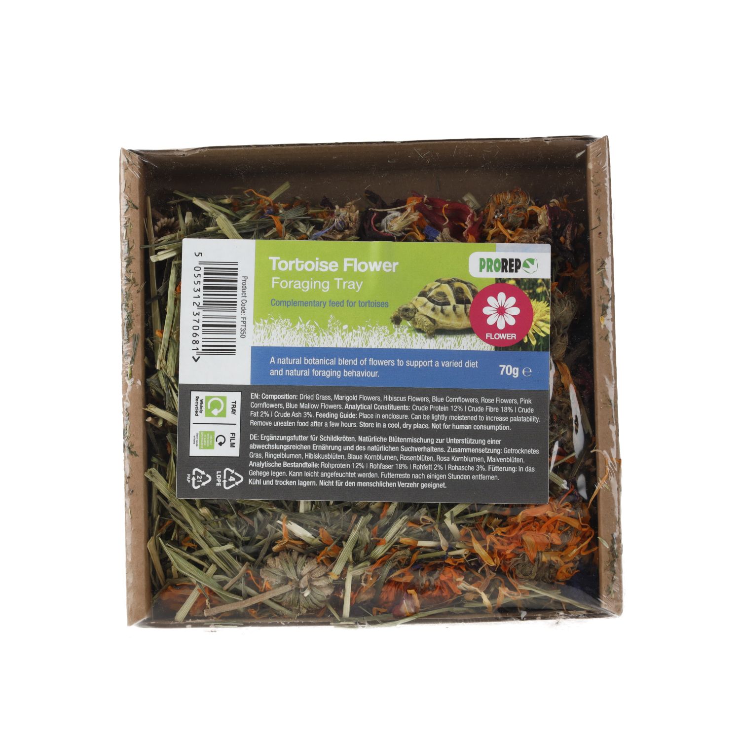 PR Tortoise Flower Foraging Tray 70g - front of box