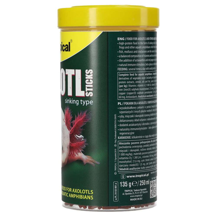 Tropical Axolotl Sticks 250ml/135g side