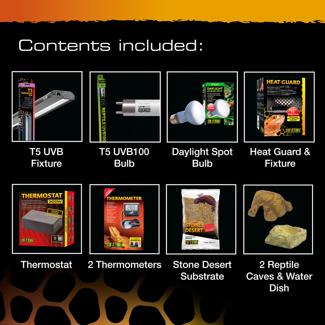 ET Leopard Gecko Vivarium Accessory Kit - What's included