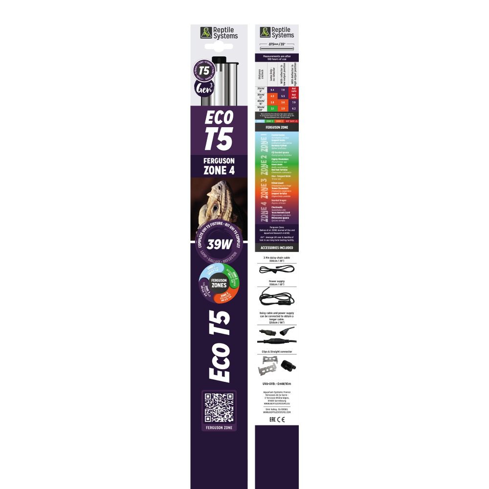 Reptile Systems Eco T5 Unit Ferguson Zone 4 - 15% 39w packaging