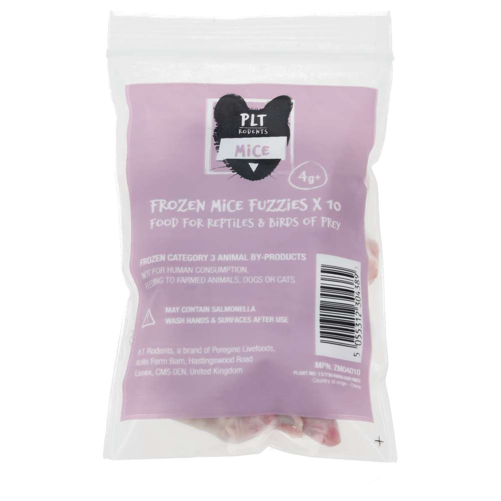 PLT Frozen Mice Fuzzies 4g+ 10 pack