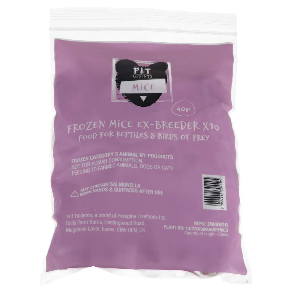 PLT Frozen Mice Ex-Breeders 40g+ 10 pack