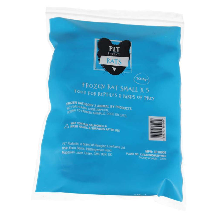 PLT Frozen Rats Small 100g+ 5 Pack