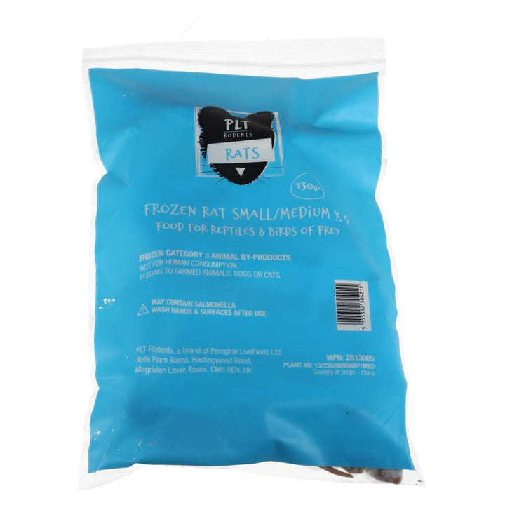 PLT Frozen Rats Small/Medium 130g+ 10 Pack