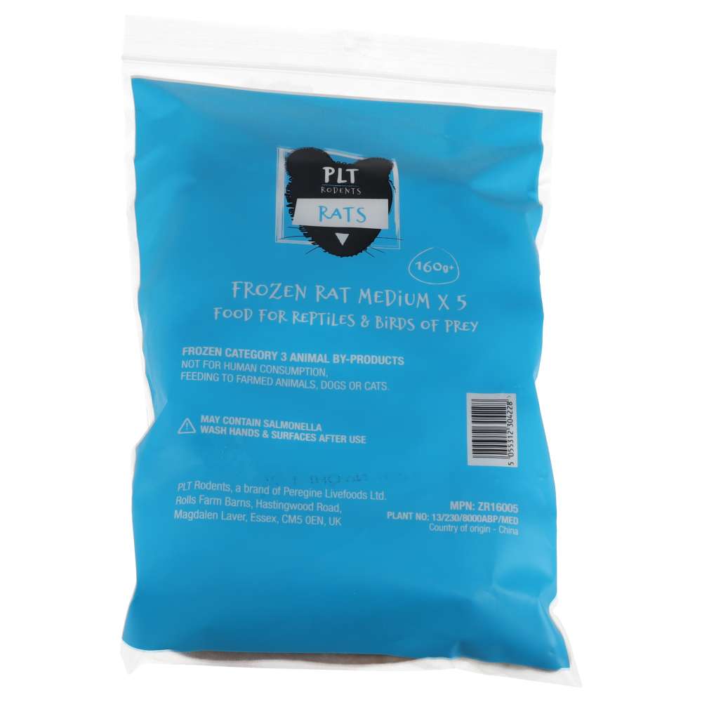 PLT Frozen Rats Medium 160g+ 5 pack