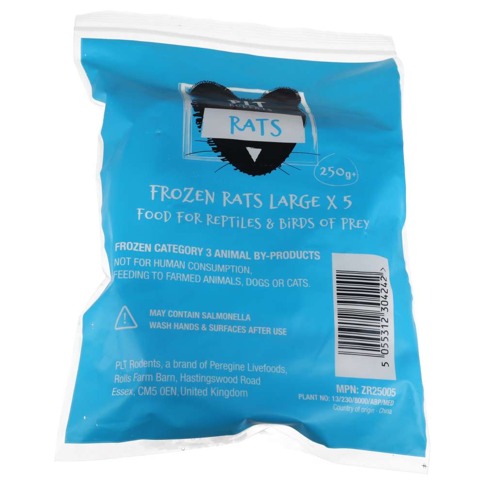 PLT Frozen Rats Large 250g+ 5 Pack