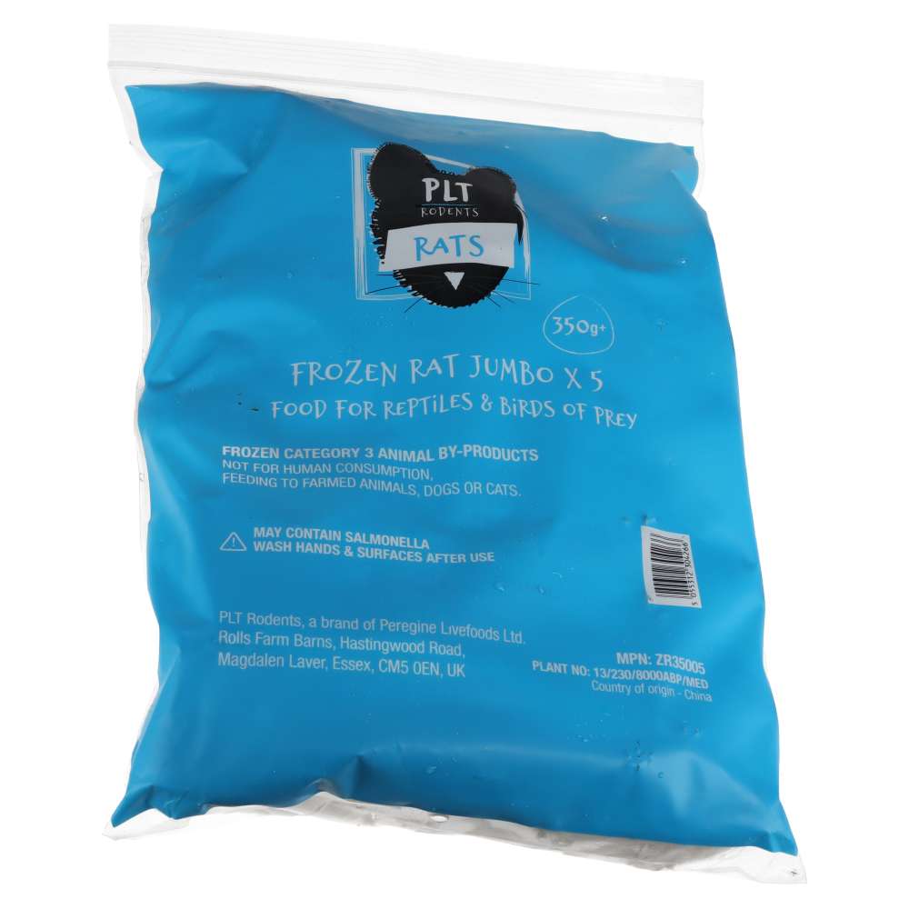 PLT Frozen Rats Jumbo 350g+ 5 pack