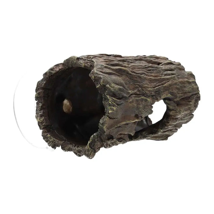 AQ Mini Log Hide with suction Cups 155x85x75mm
 - side on view