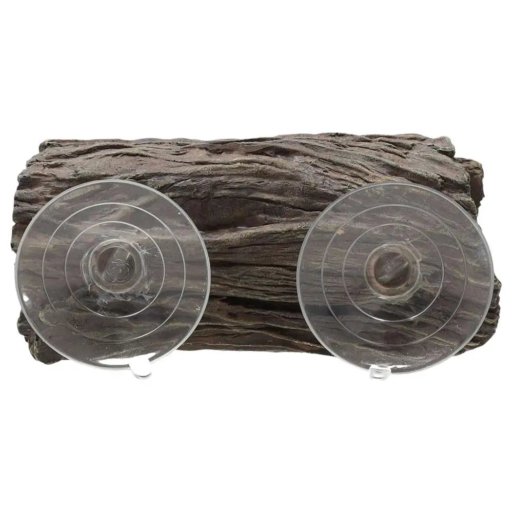 AQ Mini Log Hide with suction Cups 155x85x75mm - back view