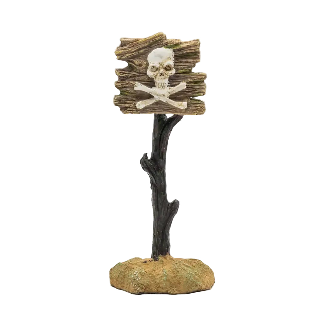 AquaSpectra Skull& Crossbones Sign 6x4.5x16cm
