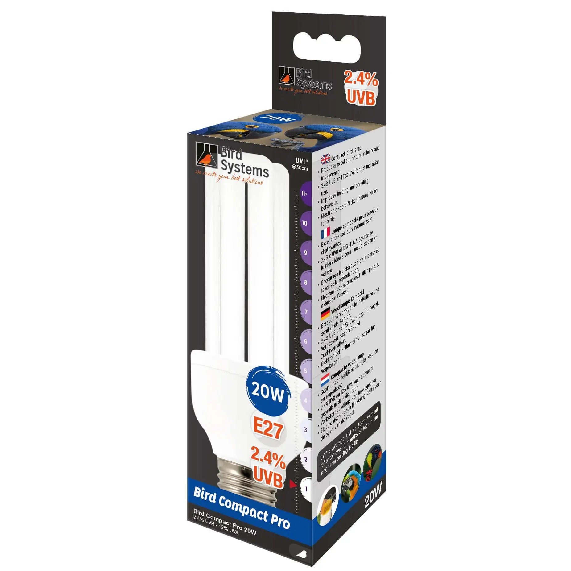 Bird Systems Compact Lamp Pro 2.4% UVB 20watt