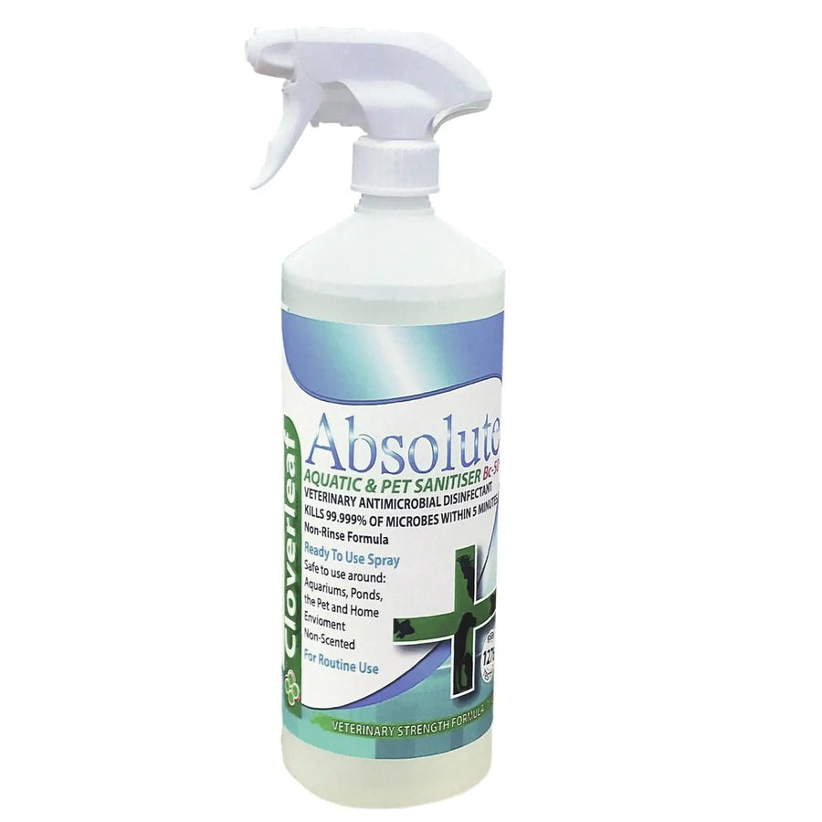 Cloverleaf Absolute Repti - Vet Aquatic & Pet Sanitiser 1000Ml Spray Hygiene Products