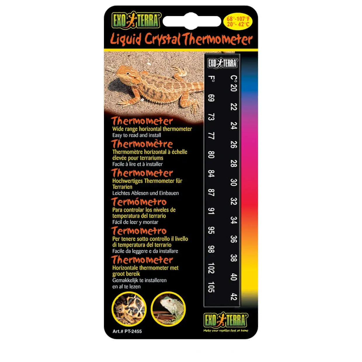 Exo Terra Liquid Crystal Thermometer for Reptile Habitats