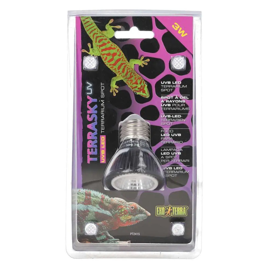 Exo Terra TerraSky UVB LED Spot Bulb 3W Lighting