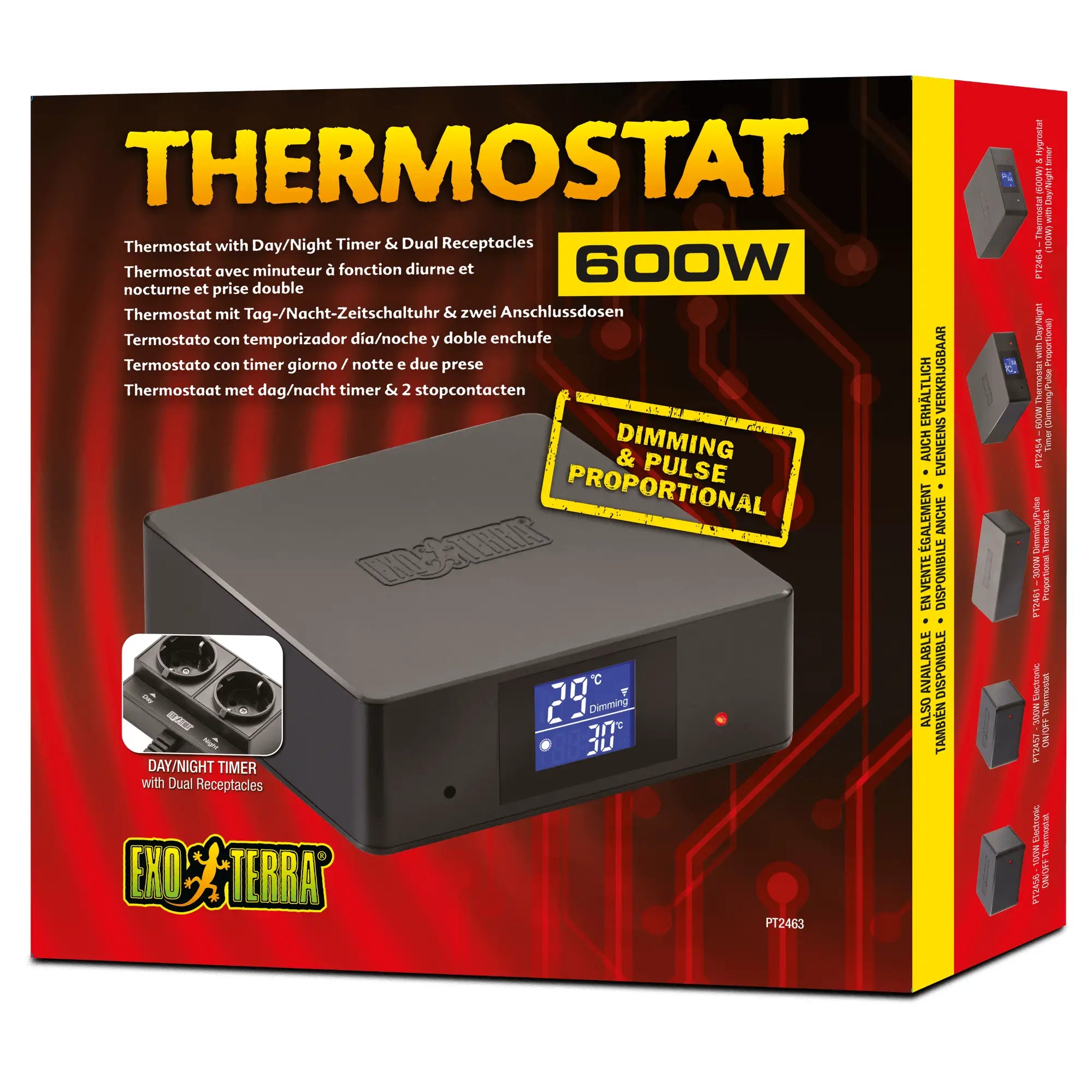 Exo Terra Thermostat 600W Dual Receptacles