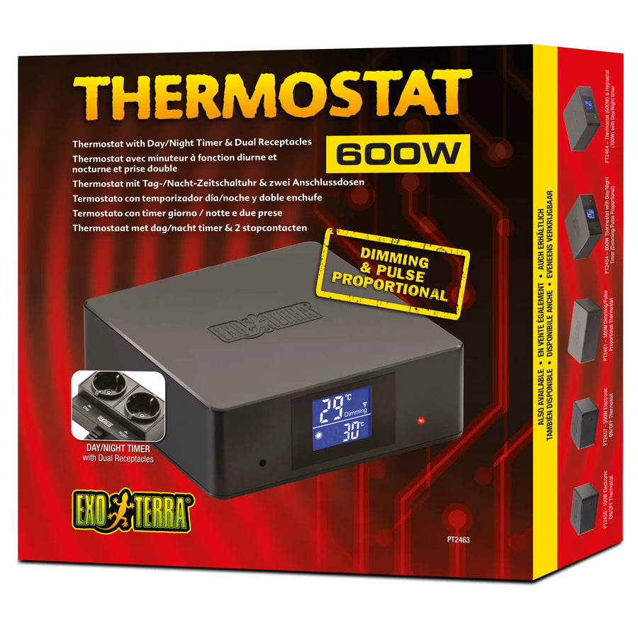 Buy Exo Terra Thermostat 600w with Day/ Night & Dual Recepticles (CHT415) Online at £61.00 from Reptile Centre