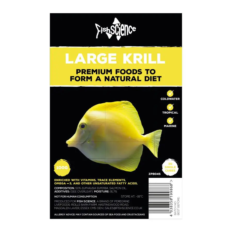 Buy FishScience Frozen Blister Pack Large Krill 100g online