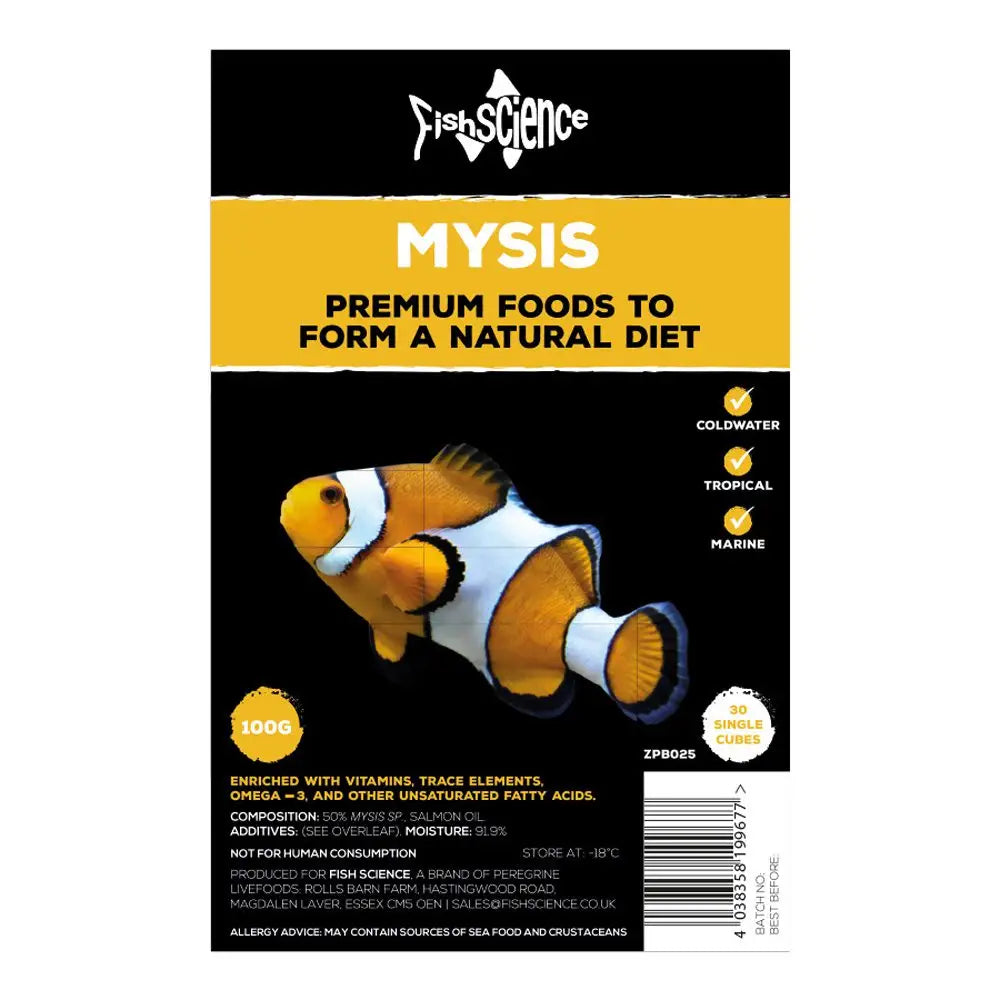 Buy FishScience Frozen Blister Pack Mysis 100g online